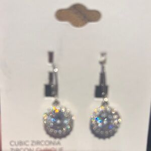 Sparkling Cubic Zirconia Dangle Earrings